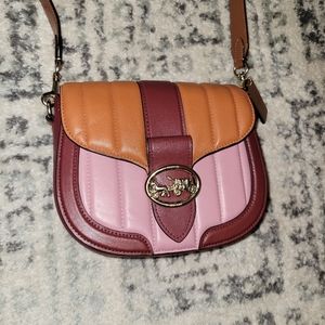 Coach Georgie saddle bag with colorblock puffy quilting,bought directly fromCoac